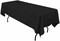 Black Rectangular Polyester Tablecloth 60×144 Inch for Weddings & Parties